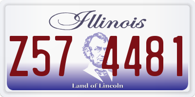 IL license plate Z574481