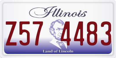 IL license plate Z574483