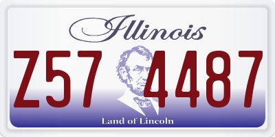 IL license plate Z574487
