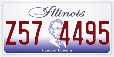 IL license plate Z574495