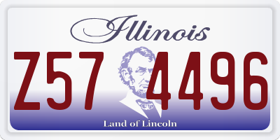 IL license plate Z574496