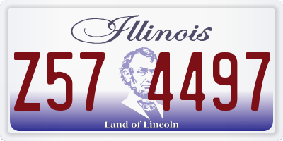 IL license plate Z574497