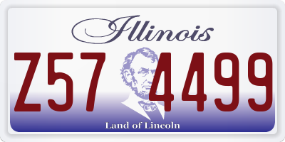 IL license plate Z574499