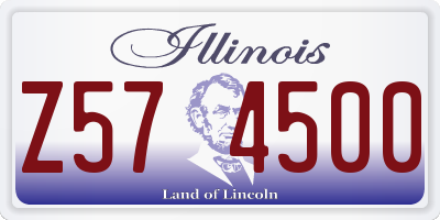 IL license plate Z574500