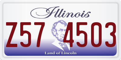IL license plate Z574503