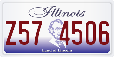 IL license plate Z574506