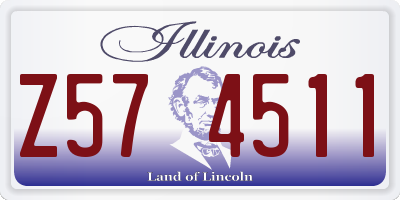 IL license plate Z574511