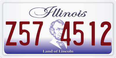 IL license plate Z574512