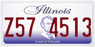 IL license plate Z574513