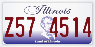 IL license plate Z574514