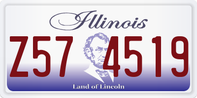 IL license plate Z574519