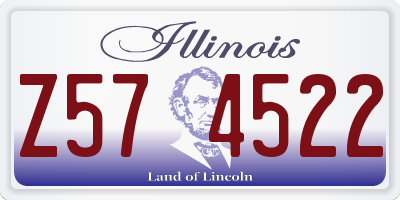 IL license plate Z574522