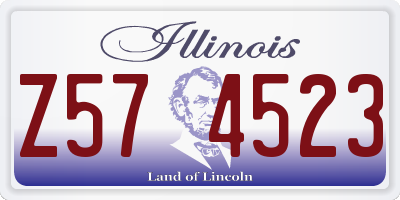 IL license plate Z574523