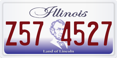 IL license plate Z574527