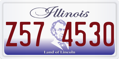 IL license plate Z574530