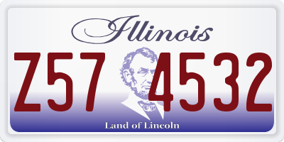 IL license plate Z574532