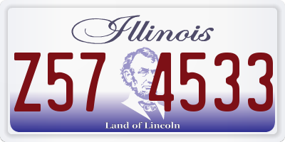 IL license plate Z574533