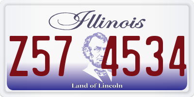 IL license plate Z574534