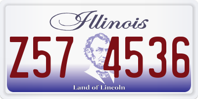 IL license plate Z574536