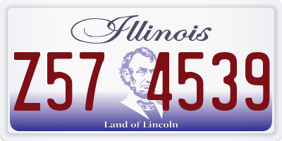 IL license plate Z574539
