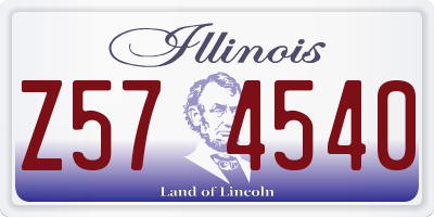 IL license plate Z574540