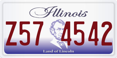 IL license plate Z574542