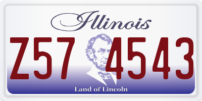 IL license plate Z574543