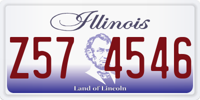 IL license plate Z574546