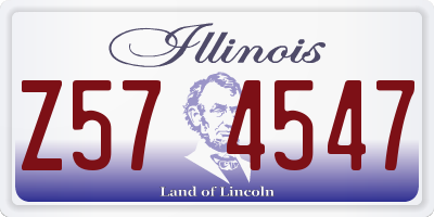 IL license plate Z574547