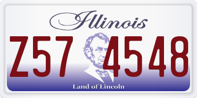 IL license plate Z574548