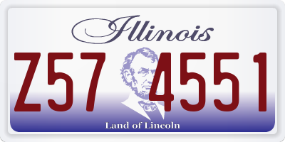 IL license plate Z574551