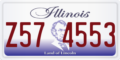 IL license plate Z574553