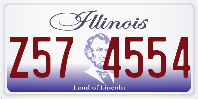 IL license plate Z574554