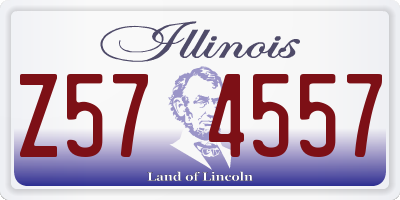 IL license plate Z574557