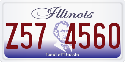 IL license plate Z574560