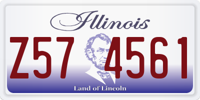 IL license plate Z574561