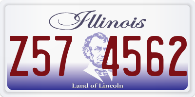 IL license plate Z574562