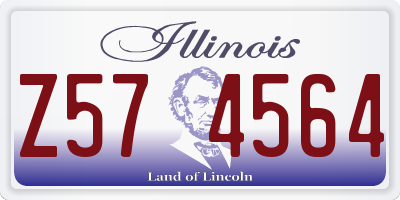 IL license plate Z574564