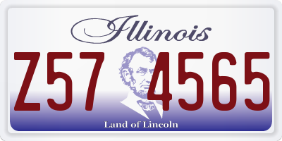 IL license plate Z574565