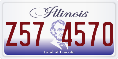 IL license plate Z574570