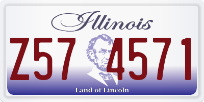 IL license plate Z574571