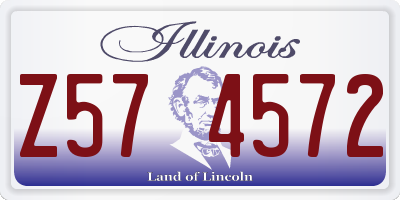 IL license plate Z574572