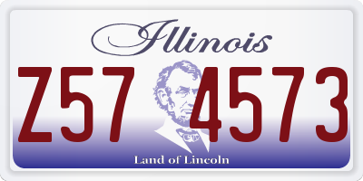 IL license plate Z574573