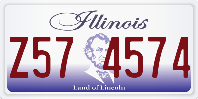 IL license plate Z574574