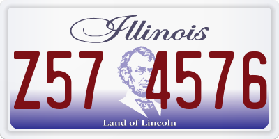 IL license plate Z574576