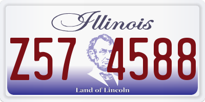 IL license plate Z574588