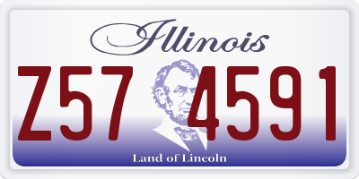 IL license plate Z574591