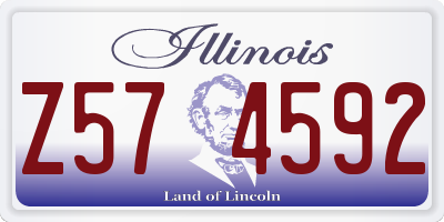 IL license plate Z574592