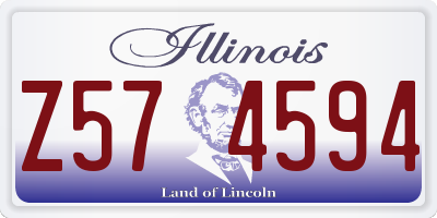 IL license plate Z574594