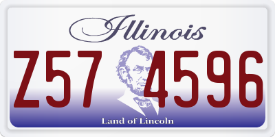 IL license plate Z574596